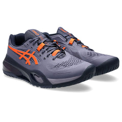 ASICS Gel-Resolution X Greyish Purple/Nova Orange Court Shoe