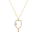 Born to Rally Serve and Sparkle Pickleball Necklace