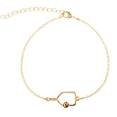 Born to Rally Pickleball Rhinestone Paddle Bracelet