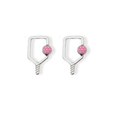 Born to Rally Color Pop Pickleball Paddle Stud Earrings