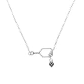 Born to Rally Lob and Love Lariat Pickleball Necklace