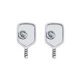 Born to Rally Pickleball Paddle Stud Earrings