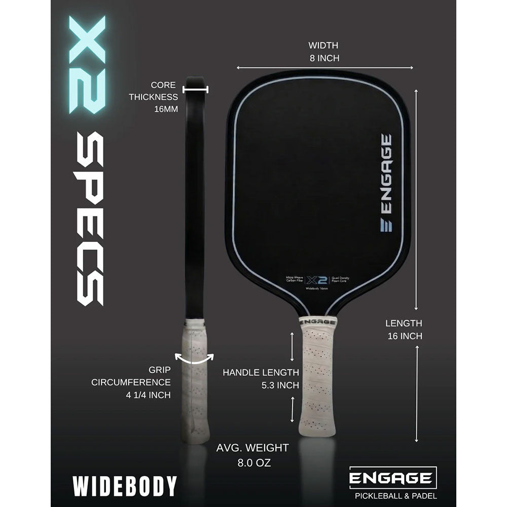 Engage X2 Widebody 16mm Pickleball Paddle