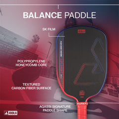 JOOLA Agassi Edge Heat Vision 16mm Pickleball Paddle