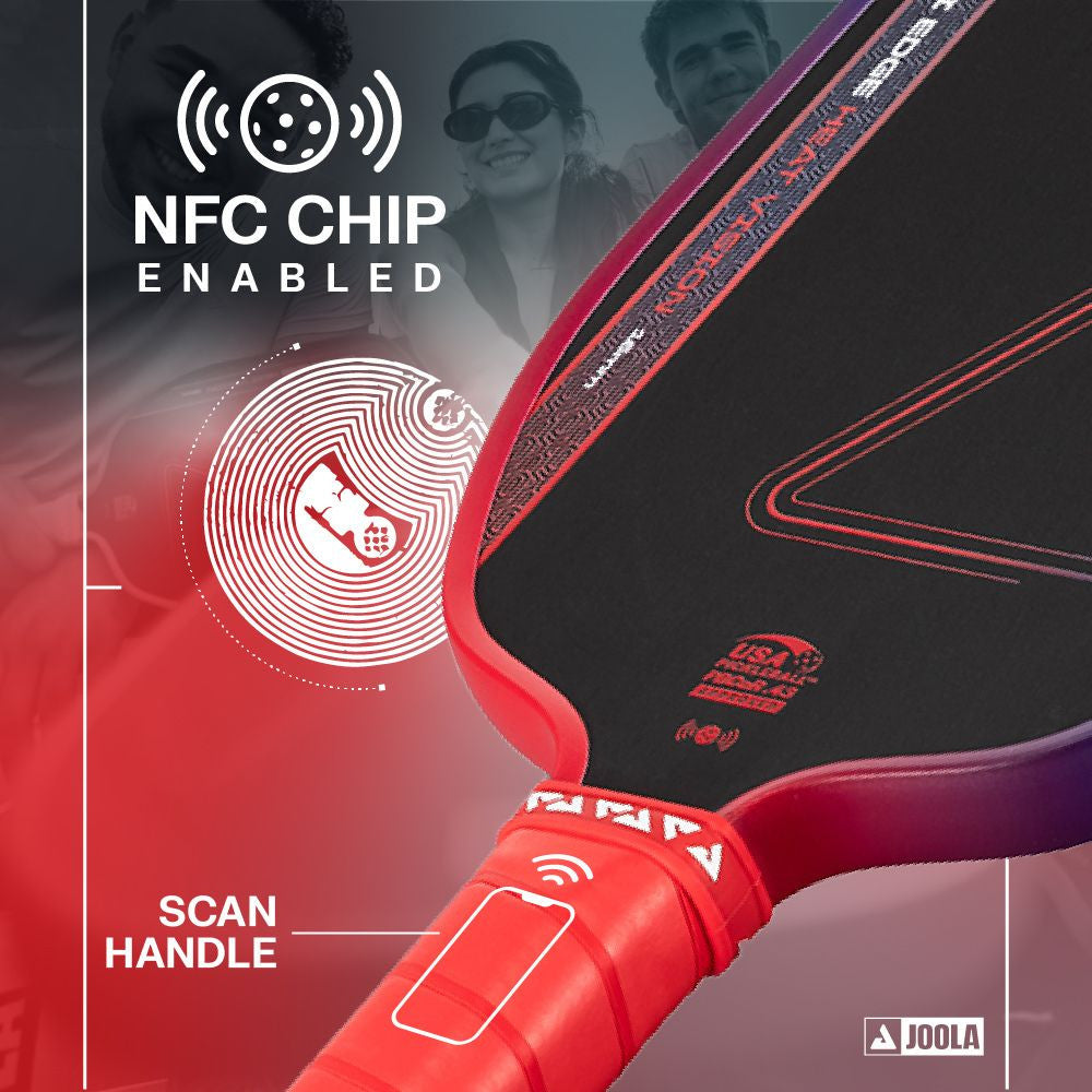 JOOLA Agassi Edge Heat Vision 16mm Pickleball Paddle
