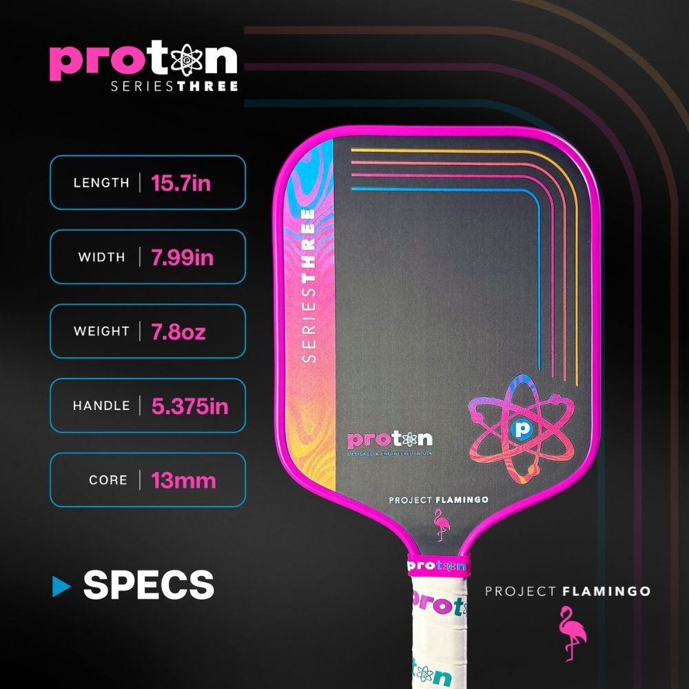 Proton Series Three Project Peacock 15mm Widebody Pickleball Paddle