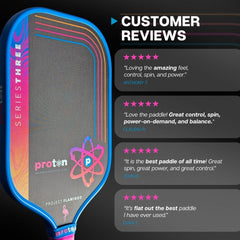 Proton Series Three Project Peacock 15mm Widebody Pickleball Paddle