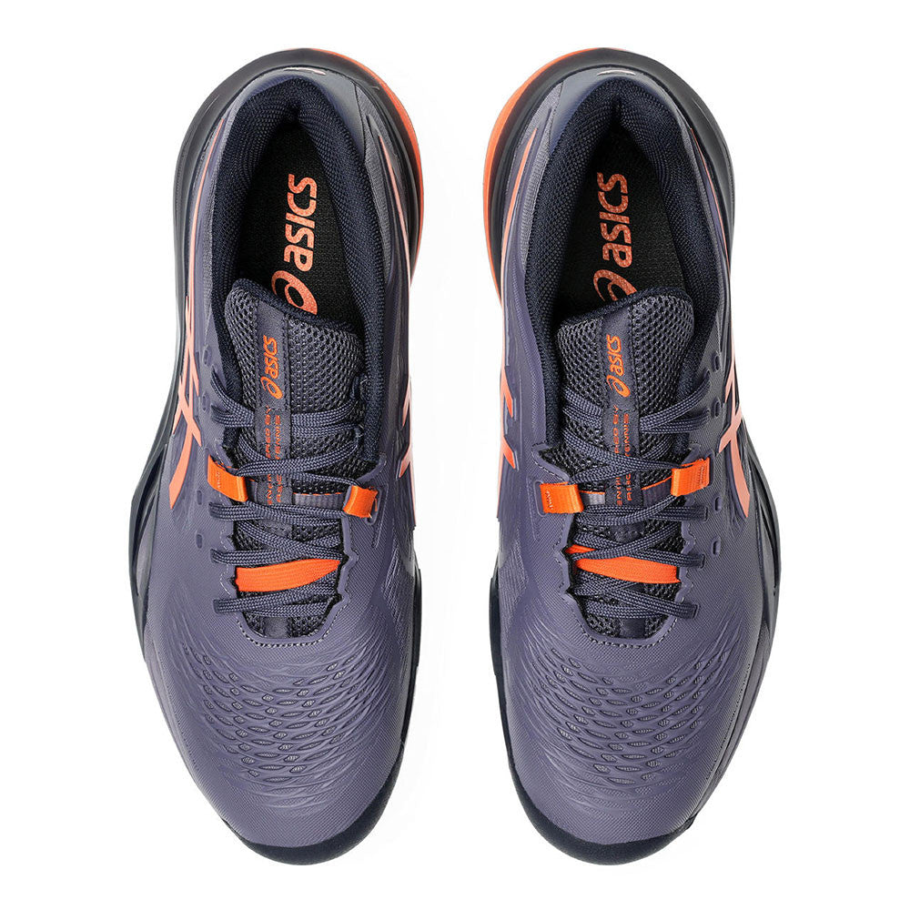 ASICS Gel-Resolution X  Greyish Purple/Nova Orange Court Shoe