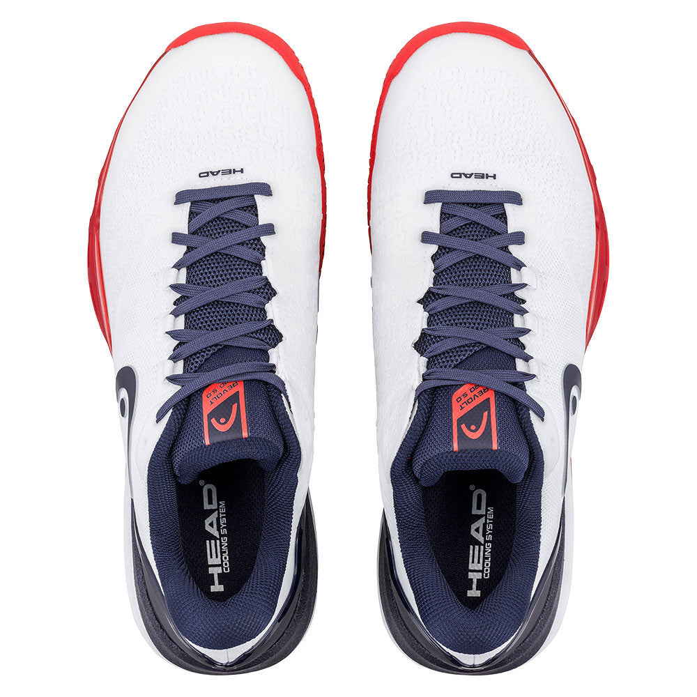 HEAD Revolt Pro 5.0 Court Shoe - White/Navy/Red