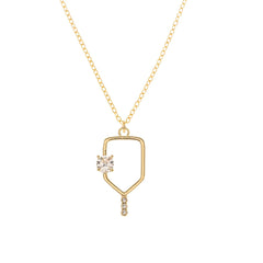 Born to Rally Serve and Sparkle Pickleball Necklace
