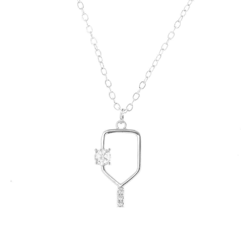 Born to Rally Serve and Sparkle Pickleball Necklace