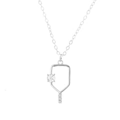 Born to Rally Serve and Sparkle Pickleball Necklace