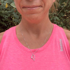 Born to Rally Serve and Sparkle Pickleball Necklace