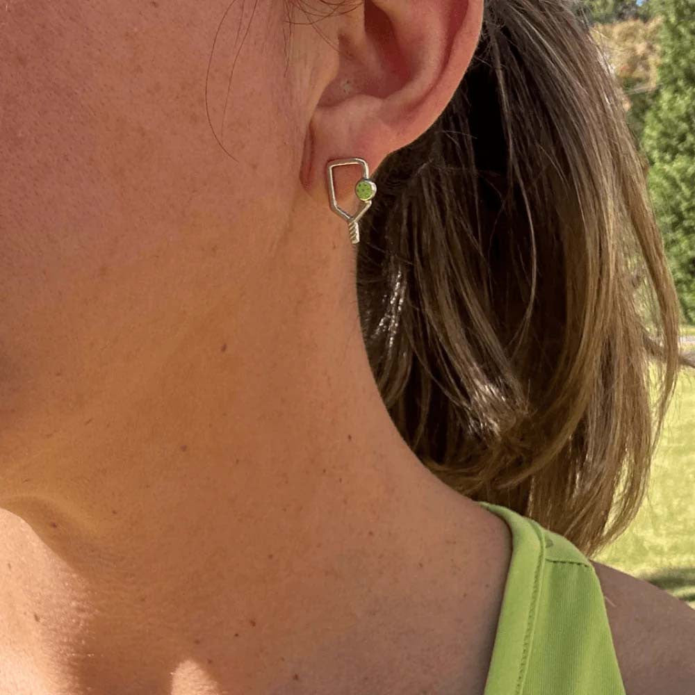 Born to Rally Color Pop Pickleball Paddle Stud Earrings